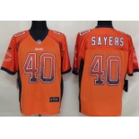 Nike Chicago Bears #40 Gale Sayers Drift Fashion Orange Elite Jersey