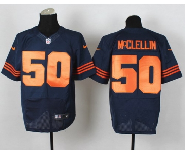 Nike Chicago Bears #50 Shea McClellin Blue With Orange Elite Jersey