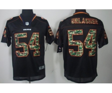 Nike Chicago Bears #54 Brian Urlacher Black With Camo Elite Jersey