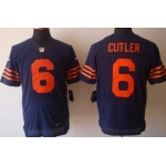 Nike Chicago Bears #6 Jay Cutler Blue With Orange Elite Jersey