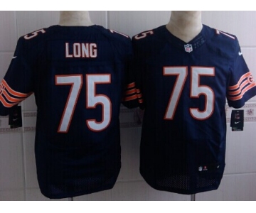 Nike Chicago Bears #75 Kyle Long Blue Elite Jersey
