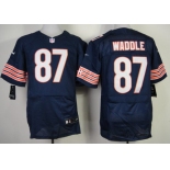 Nike Chicago Bears #87 Tom Waddle Blue Elite Jersey