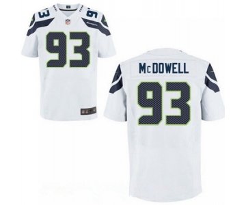 Men's 2017 NFL Draft Seattle Seahawks #93 Malik McDowell White Road Stitched NFL Nike Elite Jersey