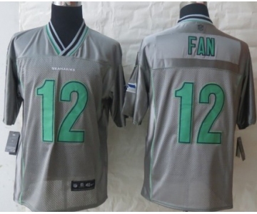 Nike Seattle Seahawks #12 Fan 2013 Gray Vapor Elite Jersey