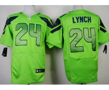Nike Seattle Seahawks #24 Marshawn Lynch Green Elite Jersey