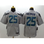 Nike Seattle Seahawks #25 Richard Sherman Gray Elite Jersey