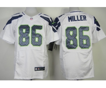 Nike Seattle Seahawks #86 Zach Miller White Elite Jersey