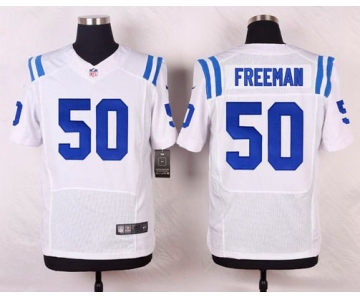 Men's Indianapolis Colts #50 Jerrell Freeman White Road NFL Nike Elite Jersey