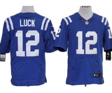 Nike Indianapolis Colts #12 Andrew Luck Blue Elite Jersey