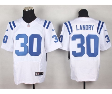 Nike Indianapolis Colts #30 LaRon Landry White Elite Jersey