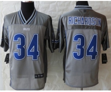 Nike Indianapolis Colts #34 Trent Richardson 2013 Gray Vapor Elite Jersey