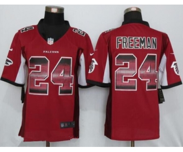 Men's Atlanta Falcons #24 Devonta Freeman Red Stitched NFL 2015 Nike Strobe Fashion Jersey