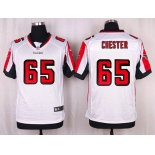 Men's Atlanta Falcons #65 Chris Chester White Road NFL Nike Elite Jersey