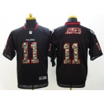 Nike Atlanta Falcons #11 Julio Jones Black With Camo Elite Jersey
