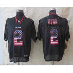 Nike Atlanta Falcons #2 Matt Ryan 2014 USA Flag Fashion Black Elite Jersey