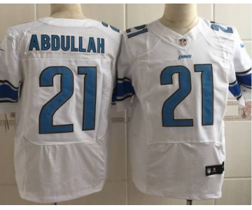 Men's Detroit Lions #21 Ameer Abdullah Nike White Elite Jersey