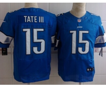 Nike Detroit Lions #15 Golden Tate III Light Blue Elite Jersey
