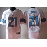 Nike Detroit Lions #21 Reggie Bush White Elite Jersey