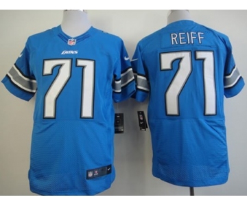 Nike Detroit Lions #71 Riley Reiff Light Blue Elite Jersey