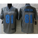 Nike Detroit Lions #81 Calvin Johnson 2013 Gray Vapor Elite Jersey