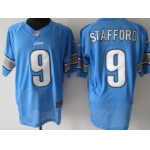 Nike Detroit Lions #9 Matthew Stafford Light Blue Elite Jersey