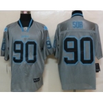Nike Detroit Lions #90 Ndamukong Suh Lights Out Gray Elite Jersey