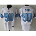 Nike Detroit Lions #90 Ndamukong Suh White Elite Jersey