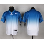 Nike Detroit Lions Blank Light Blue/White Fadeaway Elite Jersey