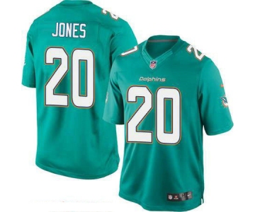 Men's Miami Dolphins #20 Reshad Jones Green Team Color Stitched NFL Nike Game Jersey