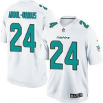 Men's Miami Dolphins #24 Isa Abdul-Quddus White Road Stitched NFL Nike Game Jersey