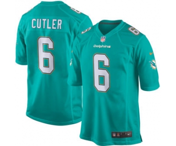 Men's Nike Miami Dolphins #6 Jay Cutler Green Game Jersey