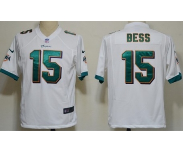 Nike Miami Dolphins #15 Davone Bess White Game Jersey