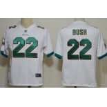 Nike Miami Dolphins #22 Reggie Bush White Game Jersey