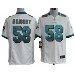 Nike Miami Dolphins #58 Karlos Dansby White Game Jersey