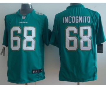 Nike Miami Dolphins #68 Richie Incognito 2013 Green Game Jersey