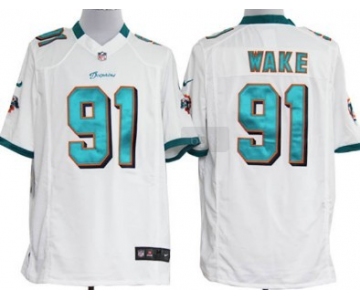 Nike Miami Dolphins #91 Cameron Wake White Game Jersey