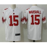 Men's New York Giants #15 Brandon Marshall White Road Stitched NFL Nike Game Jersey
