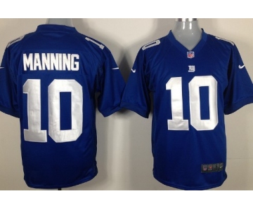 Nike New York Giants #10 Eli Manning Blue Game Jersey