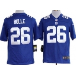 Nike New York Giants #26 Antrel Rolle Blue Game Jersey