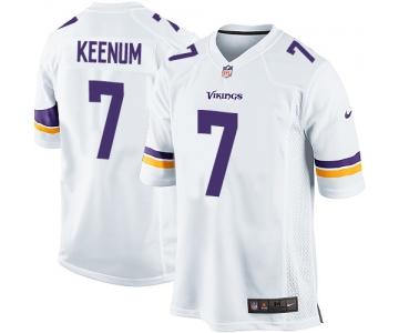 Men's Nike Minnesota Vikings #7 Case Keenum Game White NFL Jersey