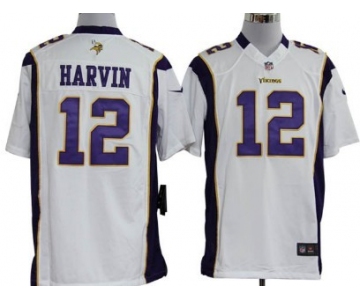 Nike Minnesota Vikings #12 Percy Harvin White Game Jersey