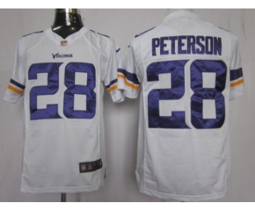 Nike Minnesota Vikings #28 Adrian Peterson 2013 White Game Jersey