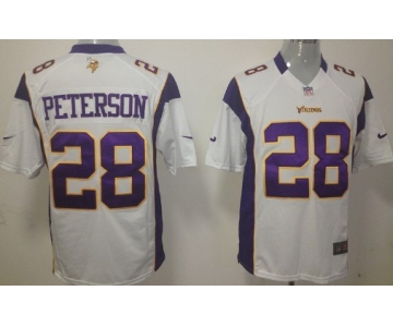 Nike Minnesota Vikings #28 Adrian Peterson White Game Jersey
