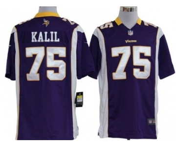 Nike Minnesota Vikings #75 Matt Kalil Purple Game Jersey