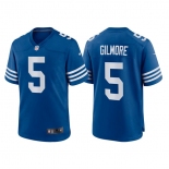 Mens Indianapolis Colts #5 Stephon Gilmore Royal Stitched Game Jersey