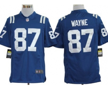 Nike Indianapolis Colts #87 Reggie Wayne Blue Game Jersey