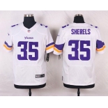 Men's Minnesota Vikings #35 Marcus Sherels White Road NFL Nike Elite Jersey