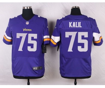 Men's Minnesota Vikings #75 Matt Kalil Purple Team Color NFL Nike Elite Jersey