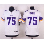 Men's Minnesota Vikings #75 Matt Kalil White Road NFL Nike Elite Jersey