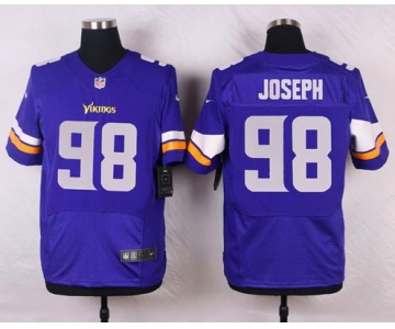 Men's Minnesota Vikings #98 Linval Joseph Purple Team Color NFL Nike Elite Jersey